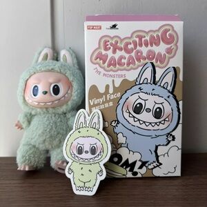 POP MART LABUBU The Monsters Exciting Macaron Plush - GREEN GRAPE OPEN BOX